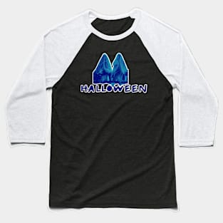 Halloween Blue Ghost T - Shirt Baseball T-Shirt